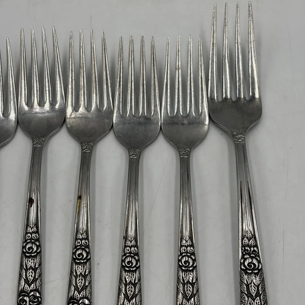 Versailles 7 Salad Lunch Forks 2 Dinner Forks MSI Stainless JAPAN Steel Flatware
